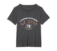 dans Un Monde où tu Peux être Tout ce Que tu Veux, sois Gentil T-Shirt, Femme Grandes Tailles, Chiné Foncé, 1X