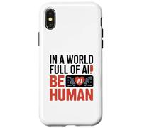 dans Un Monde Rempli D'ia, Soyez Humain Coque pour iPhone X/XS