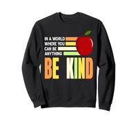 dans Un Monde sois Positif Message optimiste Sweatshirt