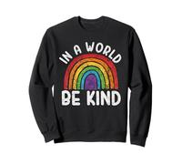 Dans un monde, soyez gentil, rétro, queer pride, arc-en-ciel, gay pride, LGBT Sweatshirt