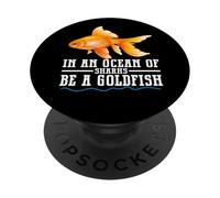 dans Un océan de Requins, sois Un Poisson Rouge PopSockets PopGrip Adhésif
