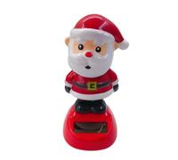 Dansants Solaires Figurines De Noël À Tête Oscillante Pour Tableau De Bord | Ornement De Tableau De Bord Décor De Rebord De Fenêtre Pour Maison Bureau Comptoir Chambre Véhicule M