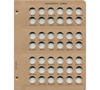 Dansco Album de pièces de monnaie US Roosevelt Page 6 2013-2023 avec preuve #8125-6