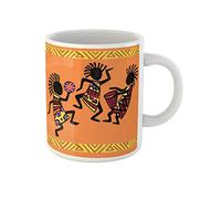 Danse Africaine Orange, Aborigènes, Danse Papoue, Savane Africaine Et Américaine Mug Unique Tasse À Thé Durable Tasse À Café Idée Cadeau Pour Bureau Anniversaire Pâques 330Ml