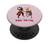 Danse avec Le Diable (Graphique Amusant de Satan) PopSockets PopGrip Adhésif