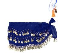Danse Ceinture,Ceinture de danse de l'estomac pour femmes,ventre de dance de danse jupe serviette à la hanche, ceinture dance orientale dames,pour Le Spectacle, La FêTe, La CéLéBration (bleu)