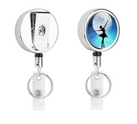 Danse Classique Porte Badge Avec Cordon Tour De Cou Enrouleur Et Porte Carte Pour Porte identité 5.5x4cm