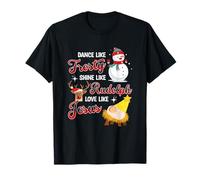 Danse comme Un éclat Glacial comme Rudolph Love Like Jesus Xmas T-Shirt