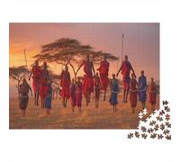 Danse culturelle Traditionnelle de la Savane Africaine | pour Adultes || 70x50cm/1000pcs Puzzles Jeux Éducatifs Puzzles De Décoration Intérieure