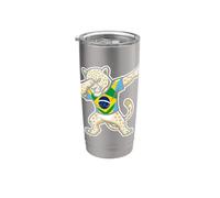 Danse du léopard du Brésil Dabber Dabbing Gobelet isotherme en acier inoxydable double paroi