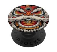 Danse du Lion Vintage PopSockets PopGrip Adhésif