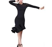 Danse Latine Salsa Danse V¨ºtements de Danse Robes Costumes Tenue ¨¤ Porter Noir