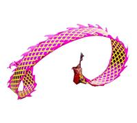 Danse Lion Banderole De Ruban Fluide Wulong Danse du Dragon Chinois, 8m/26,2 Pieds, pour Exercices Fitness, Performance, Artisanat Lion Costume Dragon(Rot)