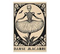 Danse Macabre Skeleton Ballerina, Puzzle en Bois pour Adultes, 1000 PCS | Un moment puzzle à partager: un loisir seul ou à plusieurs le w nd.