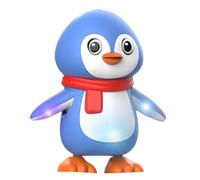 Danse musicale : jouet de pingouin éclairé, figurine de mouvement à piles | Design coloré d'affichage LED, thème d'apprentissage précoce, caractéristiques sonores interactives