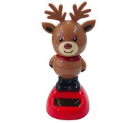 Danse Solaire,Père Noël Bonhomme de Neige Manchot Wapiti Dansant Solaire,Figurine Solaire Voiture Qui Bouge,Figurines Danse Solaire,Décoration Tableau Bord Voiture,Cadeau pour noël