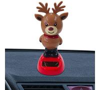 Danse Solaire, Père Noël Bonhomme de Neige Manchot Wapiti Dansant Solaire, Figurine Solaire Voiture Qui Bouge, Figurines Danse Solaire, Décoration Tableau Bord Voiture, Bureau, Cadeau pour Conducteur