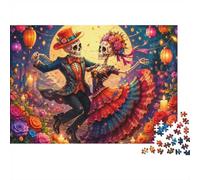 Danse Squelette 1000 Pièces Mini Puzzle pour Adultes | 70x50cm Carton Décoration Salon Coupe Précise Cadeau Anniversaire Détente