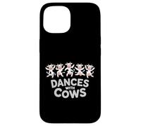 Danses with Cows Funny Farm Animal Party Design Coque pour iPhone 15