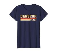 Danseur Certifié Dansant Danseurs Danse T-Shirt, Femme, Bleu Marine, XS