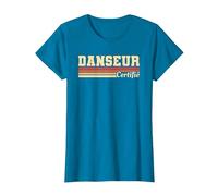 Danseur Certifié Dansant Danseurs Danse T-Shirt, Femme, Saphir, L
