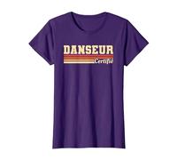 Danseur Certifié Dansant Danseurs Danse T-Shirt, Femme, Violet, XS