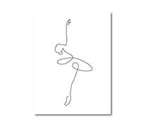 Danseur corps ligne dessin Art affiche imprime noir blanc écran danse toile peinture minimaliste mur Art photos salon décor à la maison sans cadre GHD-444-WKAQM