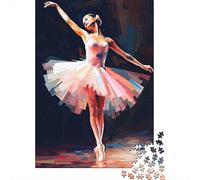 Danseur de Ballet Art Set Puzzle 1000 Pièces Famille, Carton Solide Recy coration Intérieure, Art Mural, Loisirs Indoor, Défi Mental 38x26cm/1000pcs