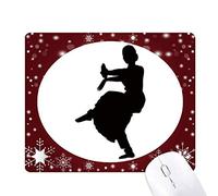 danseuse art peacock dance, sports tapis de souris en hiver flocon de neige