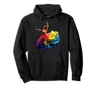 Danseuse de Flamenco Robe Colorée Arc-en-Ciel Flamenco Sweat à Capuche