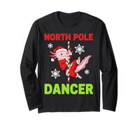 Danseuse du Pôle Nord Axolotl Thème Humour de Noël Manche Longue