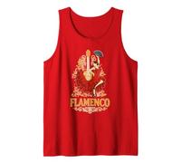 Danseuse Flamenco et Guitare Espagne Rouge Débardeur
