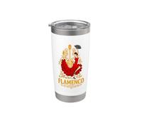 Danseuse flamenco et guitare Espagne Rouge Gobelet isotherme en acier inoxydable double paroi