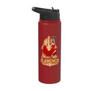 Danseuse flamenco et guitare Espagne Rouge Stainless Steel Insulated Water Bottle