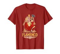Danseuse Flamenco et Guitare Espagne Rouge T-Shirt