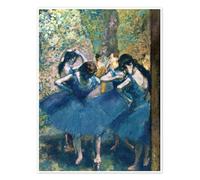 Danseuses en bleu Poster de Edgar Degas 50 x 70 cm Bleu Tableaux Décoration murale