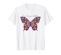 Dansez à Votre Rythme Boho Floral Papillon T-Shirt