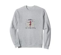 Dansez comme si Personne ne regardait Une Silhouette Joyeuse Sweatshirt, Unisexe pour Adultes, Gris Chiné, XL