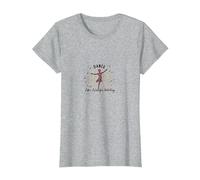 Dansez comme si Personne ne regardait Une Silhouette Joyeuse T-Shirt, Femme, Gris Chiné, XL