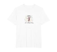 Dansez comme si Personne ne regardait Une Silhouette Joyeuse T-Shirt, Homme Grandes Tailles, Blanc, 5X Tall