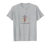 Dansez comme si Personne ne regardait Une Silhouette Joyeuse T-Shirt, Homme, Gris Chiné, L