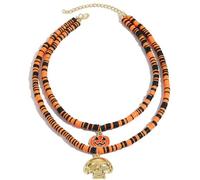 Danshinbow Collier ras du cou gothique citrouille araignée Halloween avec pendentif en cristal rouge pour femme, Zinc