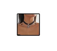 Danshinbow Collier ras du cou gothique citrouille araignée Halloween avec pendentif en cristal rouge pour femme, Zinc