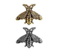 Danshinbow Lot de 2 broches abeilles en alliage pour femme, taille unique, Métal, Pas de gemme