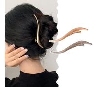 Danshinbow Lot de 2 pinces à cheveux antidérapantes en métal mat pour femmes et filles