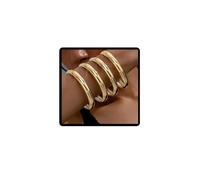 Danshinbow Lot de 4 bracelets punk empilables en alliage pour femme