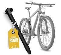 DANSI Mini Pompe à vélo Unisexe pour Adulte avec Insert de Valve Interchangeable et Support, Noir, 44303