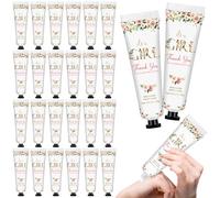 Dansib Lot de 24 crèmes pour les mains taille voyage, idéales comme cadeau de remerciement pour les mariages, les demoiselles d'honneur, les enterrements de vie de jeune fille, les fêtes prénatales et