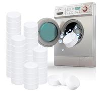 Dansib Lot de 24 grandes tablettes détartrantes pour machine à laver - 40 g - Résistantes - Désodorisant - Pour chargeur frontal et laveuse à chargement par le haut