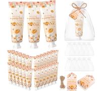 Dansib Lot de 48 ensembles de crème pour les mains Little Pumpkin pour fête | Ensemble de crème pour les mains à la citrouille bleue pour l'automne et l'Action de grâce pour femme - Lotion de récolte de